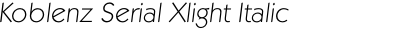 Koblenz Serial Xlight Italic